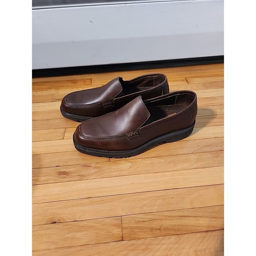 Florsheim Shoes Mens Size 9 D Soft Dress Brown Magneforce Leather Slip On Loafer